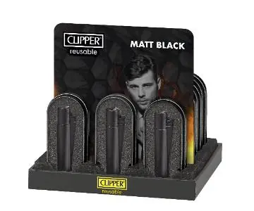 Encendedores Metalico Black Matt 12UN