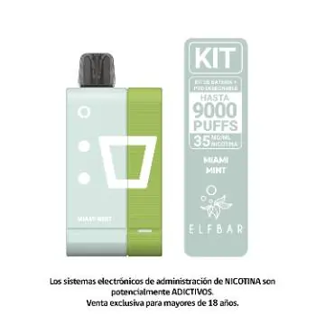Ew9000 Kit – Miami Mint – Sistema Pod Modular 9000 Caladas Recargable