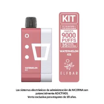 Ew9000 Kit – Watermelon Ice – Sistema Pod Modular 9000 Caladas Recargable