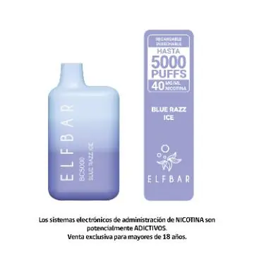 Bc5000 – Blue Razz Ice – Vape Recargable 5000 Caladas