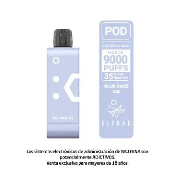 Ew9000 Pod – Blue Razz Ice – Repuesto 9000 Caladas Compatible Kit