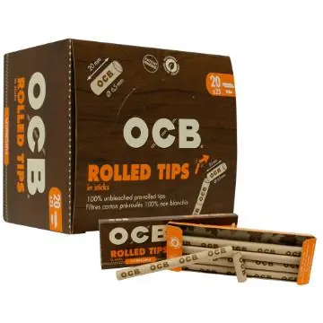 OCB- Tips Filtro Carton Enrolado Virgin  20UN