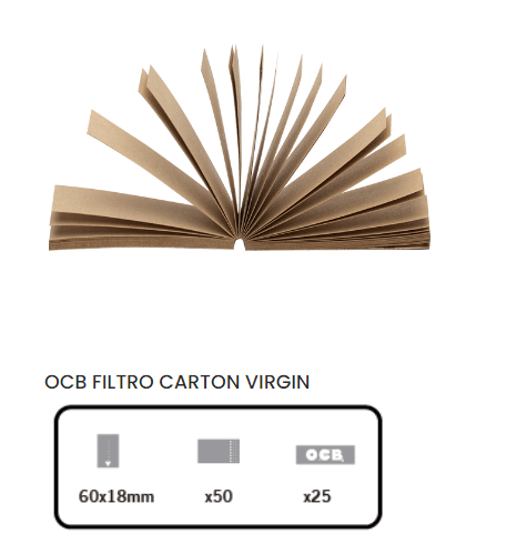 OCB Filtro Carton VIRGIN (caja 25 unidades)